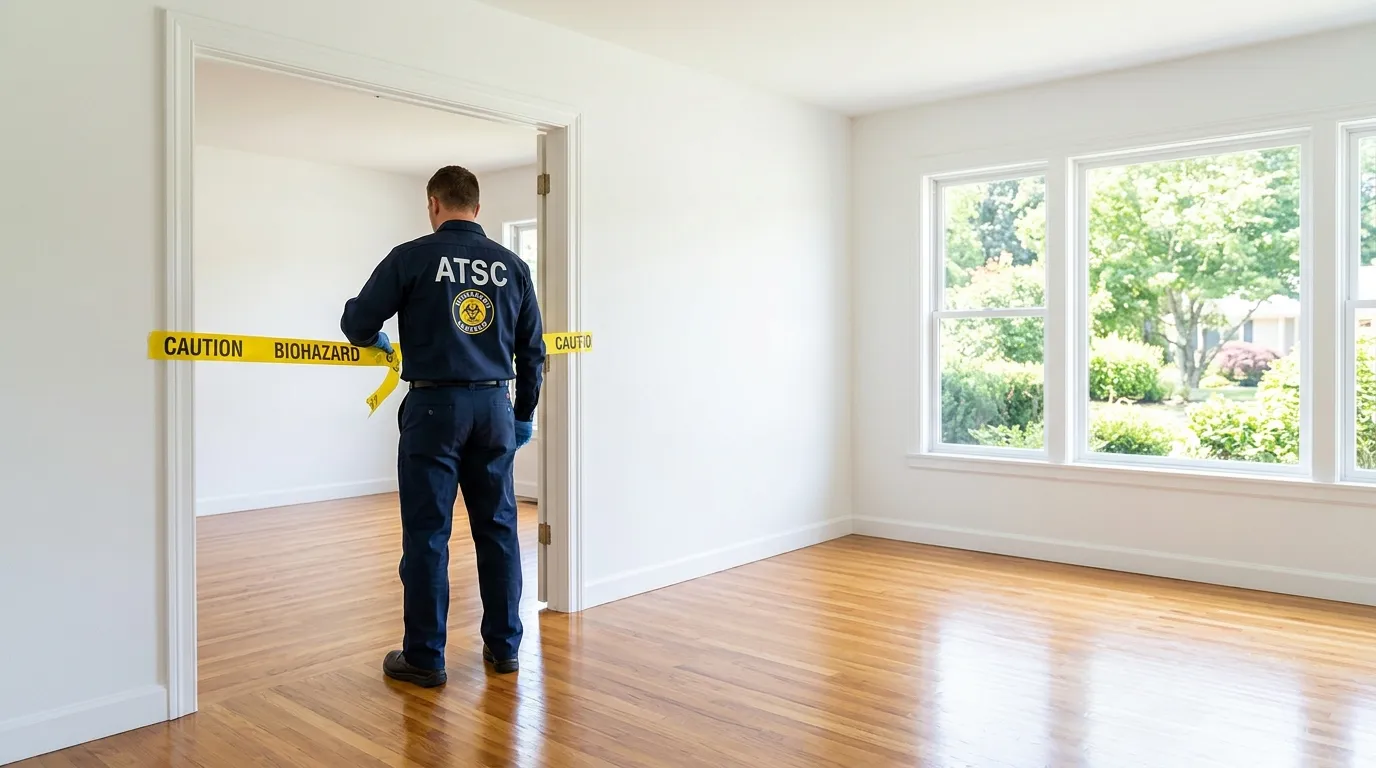 Certified biohazard cleanup crew performing Decomposition Cleanup in East Village
